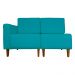 Poltrona Decorativa Alice Lado Direito Pés Trapézio Suede Azul Turquesa - DS Estofados