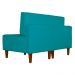 Poltrona Decorativa Alice Lado Direito Pés Trapézio Suede Azul Turquesa - DS Estofados