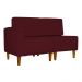 Poltrona Decorativa Alice Lado Direito Pés Trapézio Suede Bordô - DS Estofados