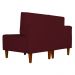Poltrona Decorativa Alice Lado Direito Pés Trapézio Suede Bordô - DS Estofados