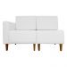Poltrona Decorativa Alice Lado Direito Pés Trapézio Suede Branco - DS Estofados