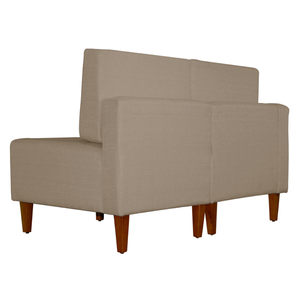 Poltrona Decorativa Alice Lado Direito Pés Trapézio Suede Capuccino - DS Estofados