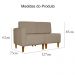 Poltrona Decorativa Alice Lado Direito Pés Trapézio Suede Capuccino - DS Estofados