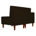 Poltrona Decorativa Alice Lado Direito Pés Trapézio Suede Marrom - DS Estofados