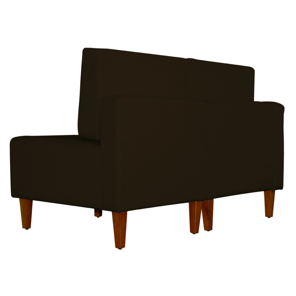 Poltrona Decorativa Alice Lado Direito Pés Trapézio Suede Marrom - DS Estofados