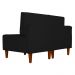 Poltrona Decorativa Alice Lado Direito Pés Trapézio Suede Preto - DS Estofados