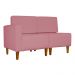 Poltrona Decorativa Alice Lado Direito Pés Trapézio Suede Rosa - DS Estofados