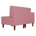 Poltrona Decorativa Alice Lado Direito Pés Trapézio Suede Rosa - DS Estofados