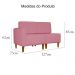 Poltrona Decorativa Alice Lado Direito Pés Trapézio Suede Rosa - DS Estofados