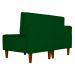 Poltrona Decorativa Alice Lado Direito Pés Trapézio Suede Verde - DS Estofados