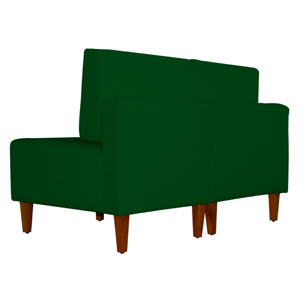 Poltrona Decorativa Alice Lado Direito Pés Trapézio Suede Verde - DS Estofados
