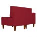 Poltrona Decorativa Alice Lado Direito Pés Trapézio Suede Vermelho - DS Estofados
