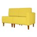 Poltrona Decorativa Alice Lado Esquerdo Pés Trapézio Suede Amarelo