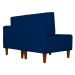 Poltrona Decorativa Alice Lado Esquerdo Pés Trapézio Suede Azul Marinho