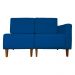 Poltrona Decorativa Alice Lado Esquerdo Pés Trapézio Suede Azul Royal