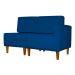 Poltrona Decorativa Alice Lado Esquerdo Pés Trapézio Suede Azul Royal