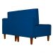 Poltrona Decorativa Alice Lado Esquerdo Pés Trapézio Suede Azul Royal