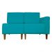 Poltrona Decorativa Alice Lado Esquerdo Pés Trapézio Suede Azul Turquesa