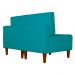 Poltrona Decorativa Alice Lado Esquerdo Pés Trapézio Suede Azul Turquesa