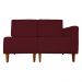 Poltrona Decorativa Alice Lado Esquerdo Pés Trapézio Suede Bordô