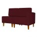 Poltrona Decorativa Alice Lado Esquerdo Pés Trapézio Suede Bordô