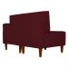 Poltrona Decorativa Alice Lado Esquerdo Pés Trapézio Suede Bordô