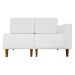 Poltrona Decorativa Alice Lado Esquerdo Pés Trapézio Suede Branco