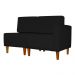 Poltrona Decorativa Alice Lado Esquerdo Pés Trapézio Suede Preto