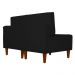 Poltrona Decorativa Alice Lado Esquerdo Pés Trapézio Suede Preto