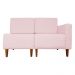 Poltrona Decorativa Alice Lado Esquerdo Pés Trapézio Suede Rosa Bebê