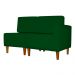 Poltrona Decorativa Alice Lado Esquerdo Pés Trapézio Suede Verde