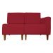 Poltrona Decorativa Alice Lado Esquerdo Pés Trapézio Suede Vermelho