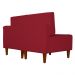 Poltrona Decorativa Alice Lado Esquerdo Pés Trapézio Suede Vermelho