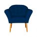 Poltrona Decorativa Amélia Pés Palito Suede Azul Marinho - DS Estofados