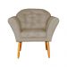 Poltrona Decorativa Amélia Pés Palito Suede Capuccino - DS Estofados