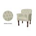 Poltrona Decorativa Anita Pés Luis XV Suede Bege - DS Estofados