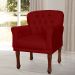 Poltrona Decorativa Anita Pés Luis XV Suede Bordô - DS Estofados