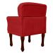 Poltrona Decorativa Anita Pés Luis XV Suede Vermelho - DS Estofados