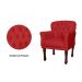 Poltrona Decorativa Anita Pés Luis XV Suede Vermelho - DS Estofados