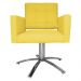 Poltrona Decorativa Camila Pés Metal Giratório Suede Amarelo - DS Estofados