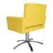Poltrona Decorativa Camila Pés Metal Giratório Suede Amarelo - DS Estofados