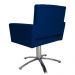 Poltrona Decorativa Camila Pés Metal Giratório Suede Azul Marinho - DS Estofados