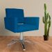 Poltrona Decorativa Camila Pés Metal Giratório Suede Azul Royal - DS Estofados