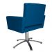 Poltrona Decorativa Camila Pés Metal Giratório Suede Azul Royal - DS Estofados