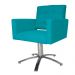 Poltrona Decorativa Camila Pés Metal Giratório Suede Azul Turquesa - DS Estofados