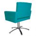Poltrona Decorativa Camila Pés Metal Giratório Suede Azul Turquesa - DS Estofados