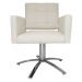 Poltrona Decorativa Camila Pés Metal Giratório Suede Bege - DS Estofados