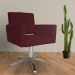 Poltrona Decorativa Camila Pés Metal Giratório Suede Bordô - DS Estofados
