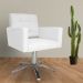 Poltrona Decorativa Camila Pés Metal Giratório Suede Branco - DS Estofados