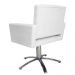 Poltrona Decorativa Camila Pés Metal Giratório Suede Branco - DS Estofados